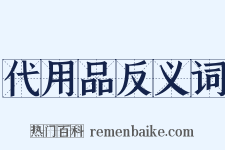 代用品反义词是什么意思的图片
